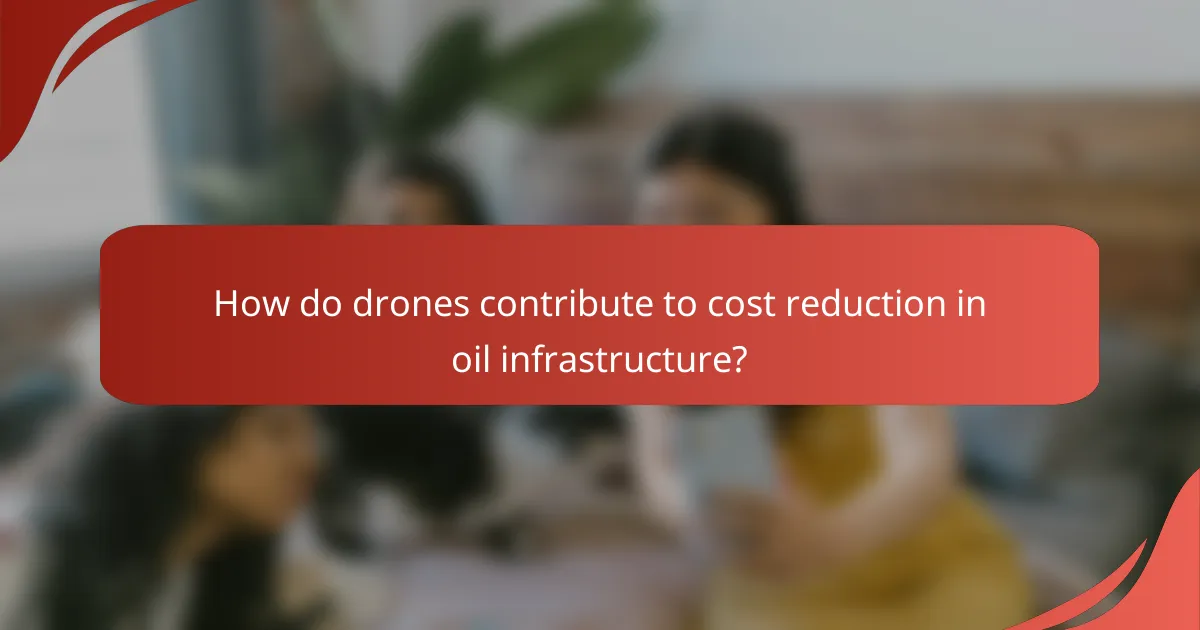 How do drones contribute to cost reduction in oil infrastructure?